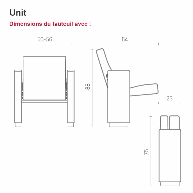 Fauteuil auditorium Unit