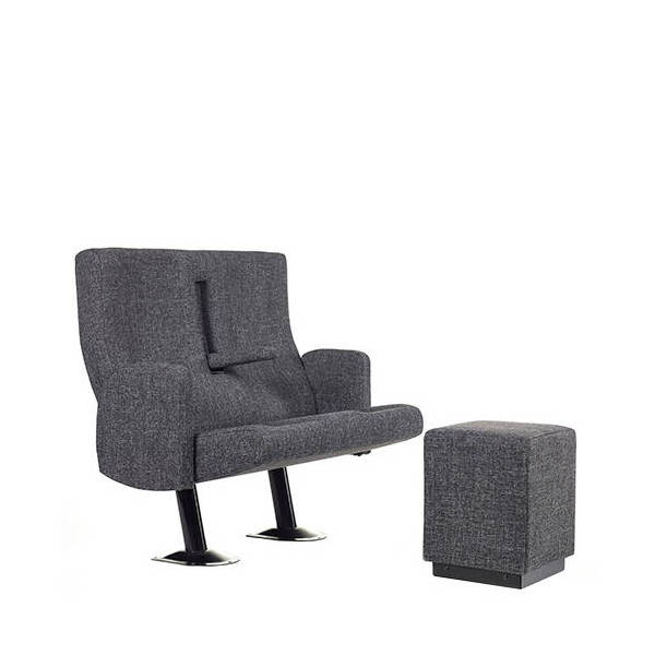 Fauteuil Cinema Vienna Gris Love Seat Repose Pied
