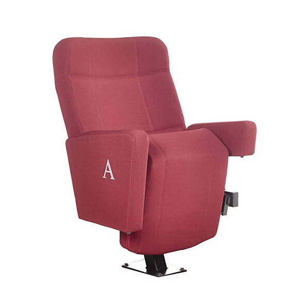 Fauteuil Cinéma Locarno Rouge Pied Central Assise Repliée Numérotation