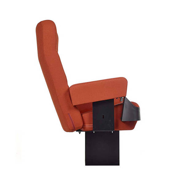 Fauteuil Cinéma Locarno Cuir Orange Pied Central Porte Gobelet Latéral