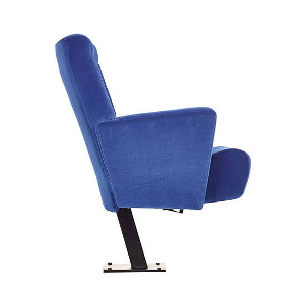 Fauteuil Cinema Locarno Bleu Pied Central Latéral