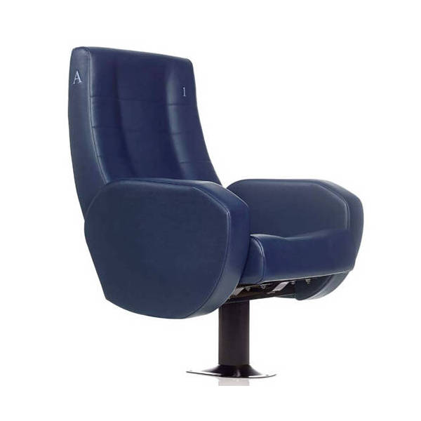 Fauteuil Cinema Vienna Cuir Bleu Face