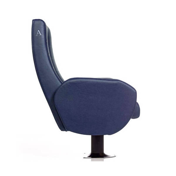 Fauteuil Cinema Vienna Cuir Bleu Latéral