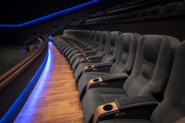 Détail Salle de Cinéma Avec Fauteuil Arcadia Avec Porte Gobelet Bois
