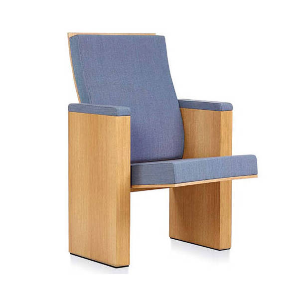 Fauteuil Meeting bleu vue avant, déployé