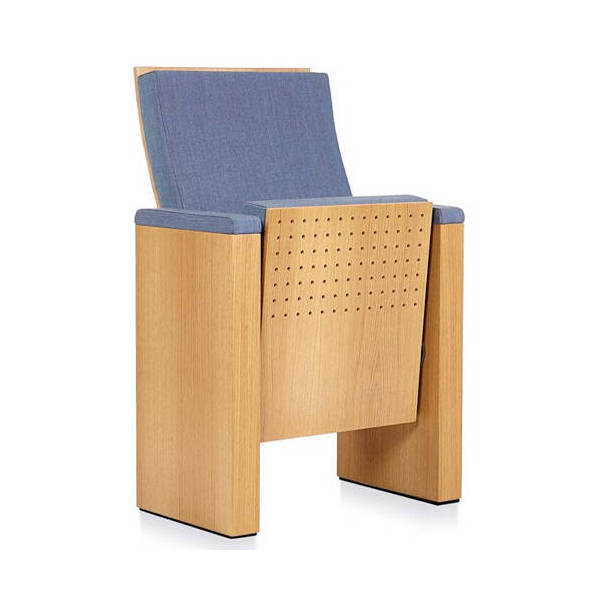 Fauteuil Meeting bleu vue avant, replié
