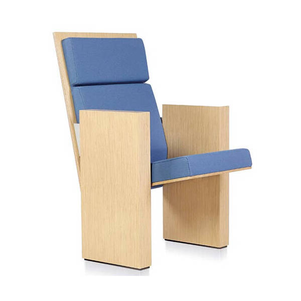 Fauteuil Meeting bleu vue avant, déployé