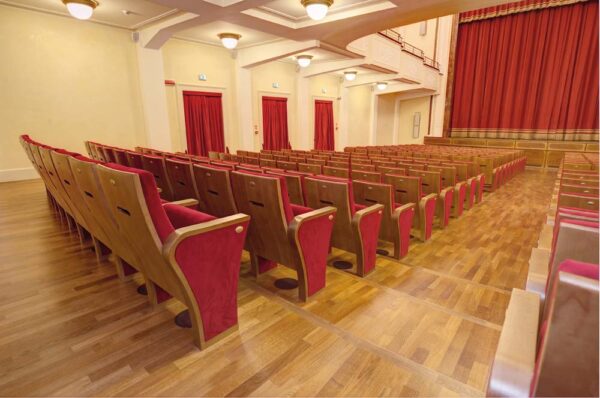Fauteuils Legnano Rouge Avec Accoudoirs Bois
