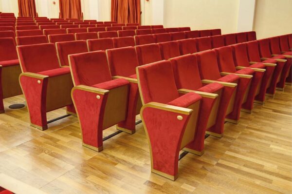 Fauteuils Legnano Rouge Avec Accoudoirs Bois