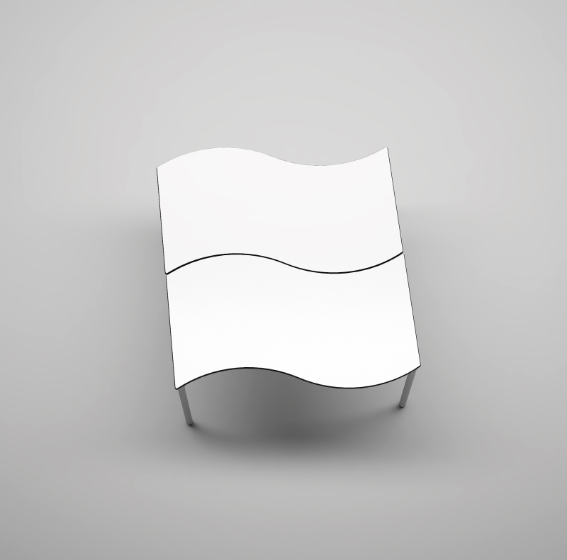 Table d'école modulaire Wave – Image 2