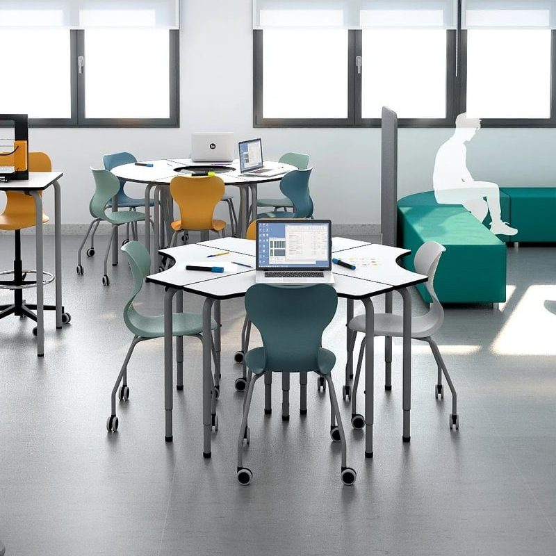 Table d'école triangulaire Arrow – Image 2