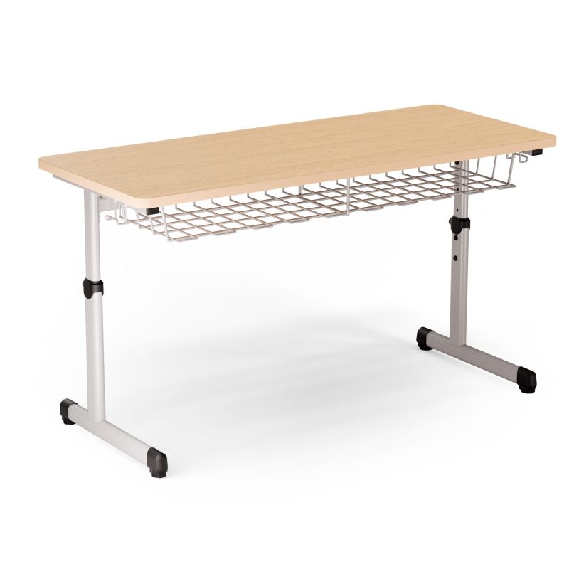 Table école deux places réglable en hauteur Quardouble – Image 2