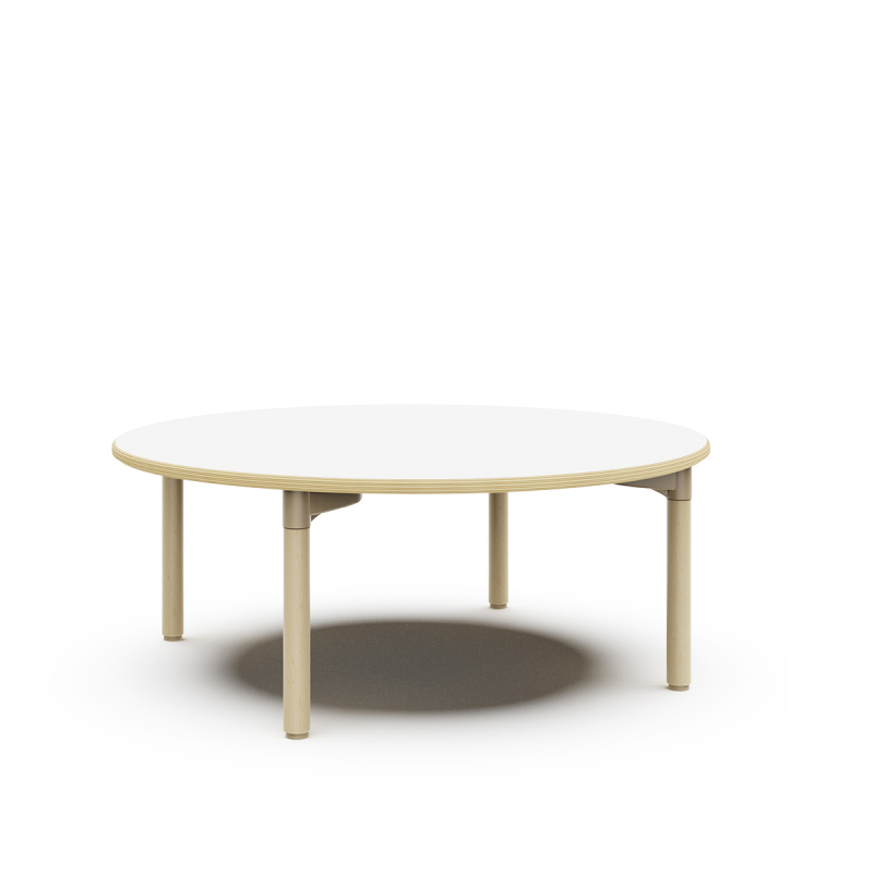 Table école maternelle ronde en bois Yucca
