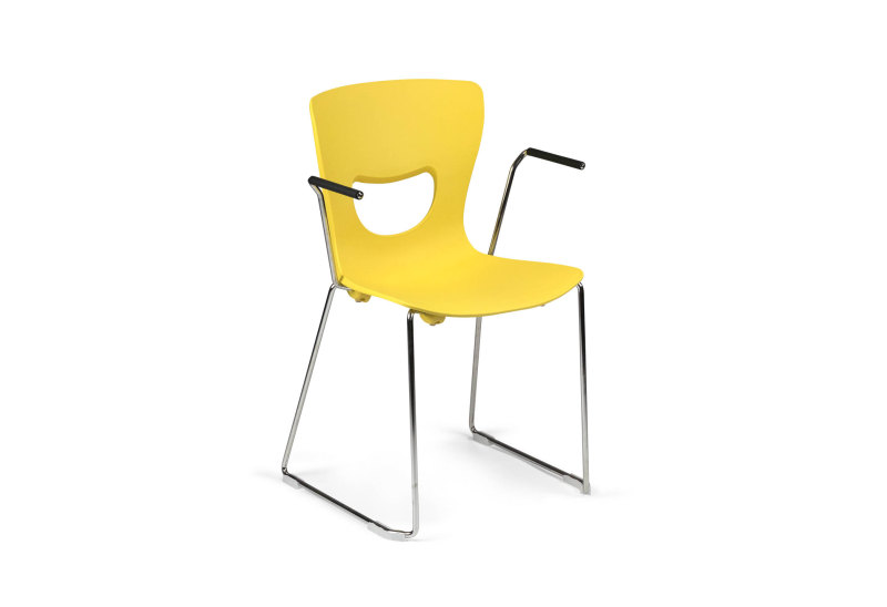 Chaise acier fil chromé Flex