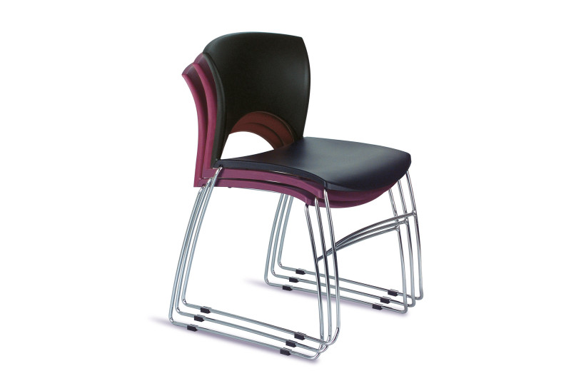 Chaise de réunion violette Lou – Image 2