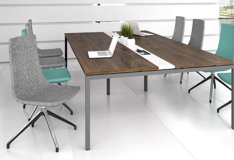Chaise de réunion pivotante sur support fixe Cape