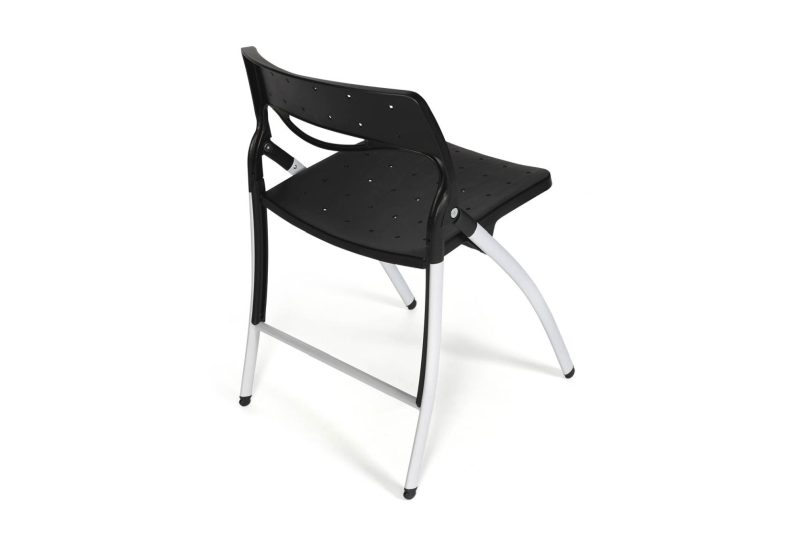 Chaise salle de réunion perforée Leo – Image 2