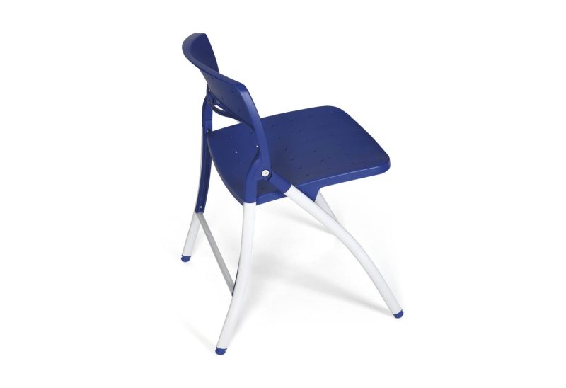 Chaise salle de réunion perforée Leo – Image 3