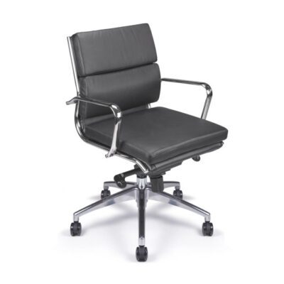 Chaise de direction cuir noir E-Lite