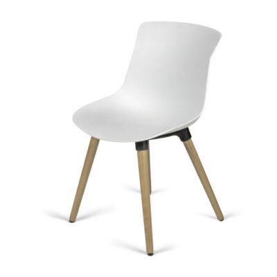 Siège de réunion pieds bois style scandinave Lux